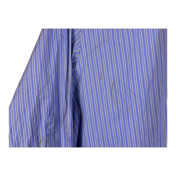 NWT Polo Ralph Lauren Durham Button Down Shirt 23 34/35 4XB Blue Vertical Strip - Picture 6 of 15